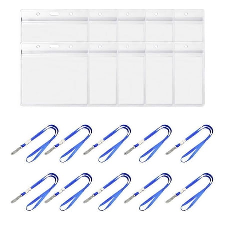 10 Pack Vaccine Card Protector with Lanyard,4 x 3 Inches Vaccination Card Protector,Immunization Record Card Holder Waterproof