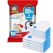 10 Pack Vacuum Storage Bags, Space Saver Bags (5Jumbo+5 Large), Instant Space Saver Storage Bags, Compression Bags