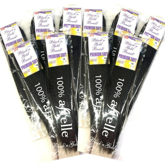 10 Pack Value Deal - Premium Soft #2 Pre Stretched 2oz. Braiding Hair