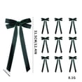 thumbnail image 1 of 10 Pack Velvet Christmas Tree Bows, lazos de terciopelo para arbol de navidad, 12.4 Inch, Pre-Tied Long Tail Velvet Ribbon Bows, Christmas Wreath Decorations, Gift Wrapping Bows and Garland Decor, 1 of 6