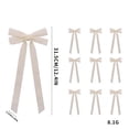 thumbnail image 1 of 10 Pack Velvet Christmas Tree Bows, lazos de terciopelo para arbol de navidad, 12.4 Inch, Pre-Tied Long Tail Velvet Ribbon Bows, Christmas Wreath Decorations, Gift Wrapping Bows and Garland Decor, 1 of 4