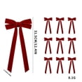 thumbnail image 1 of 10 Pack Velvet Christmas Tree Bows, lazos de terciopelo para arbol de navidad, 12.4 inch, Pre-Tied Long Tail Velvet Ribbon Bows, Christmas Wreath Decorations, Gift Wrapping Bows and Garland Decor, 1 of 7