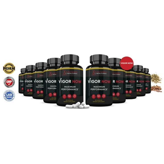 (10 Pack) Vigor Now Max Mens Health Supplement 1600mg 600 Capsules