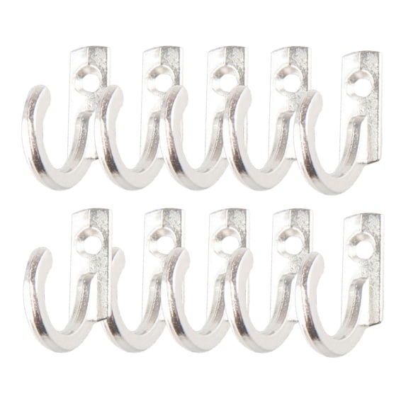 10 Pack Vintage Bronze Wall Mounted Single Hook, Metal Clothes Hat Coat Hook for Bathroom Furniture Door, 10 Hooks