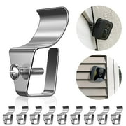 10 Pack Vinyl Siding Clip Hooks, TSV No-Hole Needed Stainless Steel Camera Vinyl Siding Screw Hanger for Mount Home Security Mailbox House Number