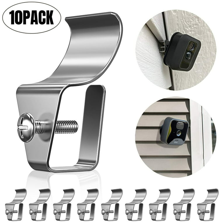 10 Pack Vinyl Siding Clip Hooks, TSV No-Hole Needed Stainless Steel Camera  Vinyl Siding Screw Hanger for Mount Home Security Mailbox House Number