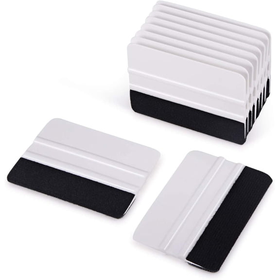 10-Pack Vinyl Squeegee Applicator with Felt Fabric – Scraper for Car Stickers, Carbon Film, Window Tint Installation