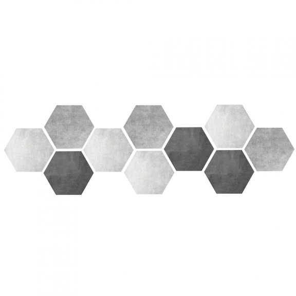 10-Pack Waterproof Non-Slip Hexagonal Self-Adhesive Ceramic Tile Stickers, Wall & Floor Home Decor Decals