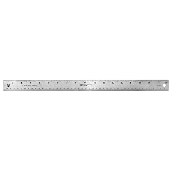 Westcott Stainless Steel Ruler, 10 Pack