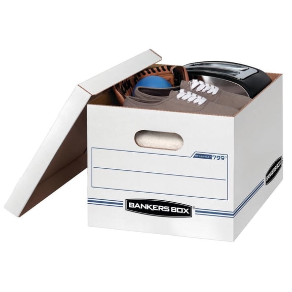 10-Pack White Corrugate Cardboard Boxes 211511 in 350 lbs Stacking Strength for Storage Shipping