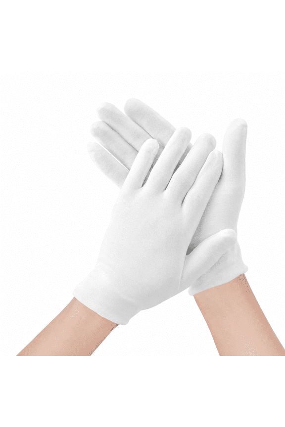 10 Pack White Cotton Moisturizer Gloves for Dry Eczema Hands SPA Sleeping Gloves