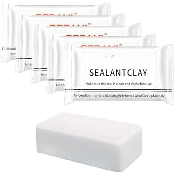 10-Pack White Sealant Putty - Quick Mending Mud & Duct Seal Clay for Wall Hole Repair, Drain Pipe Connection, Air Conditioning Vents & Cracks