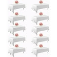 thumbnail image 1 of 10 Pack White Table Cloth Rectangle Table 60x102 Inch,Polyester Tablecloths for 8 Foot Rectangle Tables,Wrinkle Resistant Washable Polyester Tables Cover for Wedding,Dining,Parties and Camping, 1 of 6