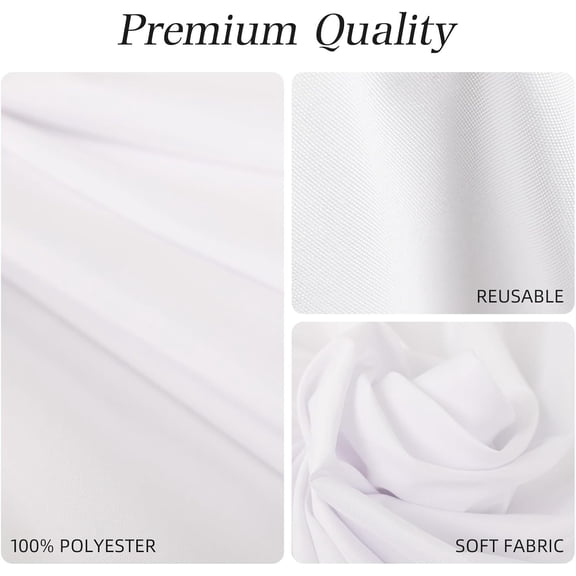 10 Pack White Table Cloth Rectangle Tablecloths 60X102 Inch