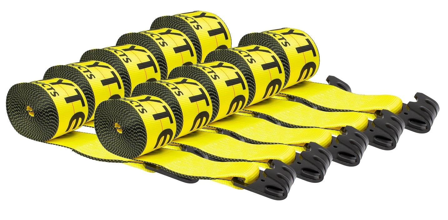 20 Pack) 4 In. X 30 Ft. Winch Strap With Flat Hook, WLL 5400 Flatbed Tie Down Strap - Foto 11