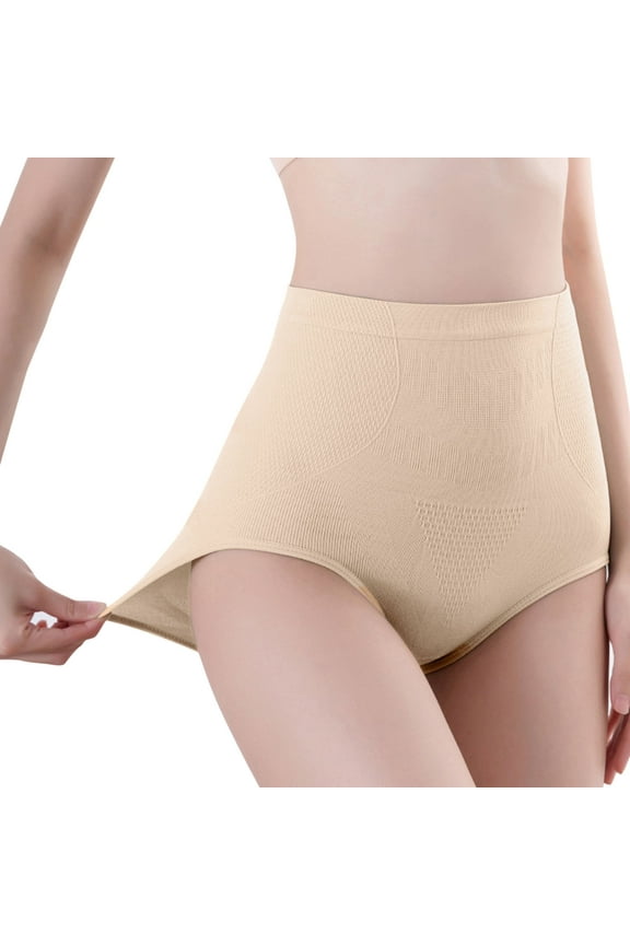 10 Pack Women'S Underwear High Waist Shaping Lift The Hips Pink Black Plus Size Underwear,Beige,L