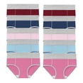 thumbnail image 1 of 10 Pack Womens High Waisted Cotton Underwear Full Coverage Ladies Panties Soft Breathable Stretch Color Block Briefs, 1 of 7
