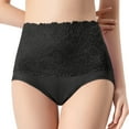 thumbnail image 1 of 10 Pack Womens Underwear High Waist Striped Tangas No Show Bikini Thongs For Women,Black,L, 1 of 4