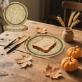 thumbnail image 1 of 10-Pack Wood Grain Paper Plates – Rustic Disposable Dinnerware for Hunting Parties & Weddings – Lumberjack-Themed Camping Tableware‌, 1 of 6
