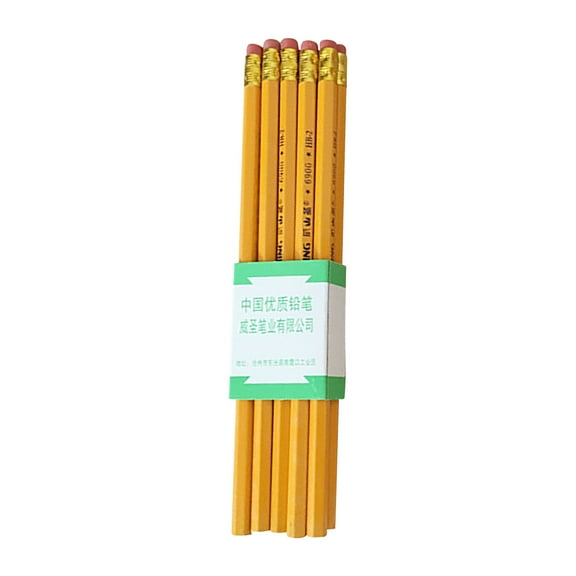 10 Pack Wooden Pencils, Unsharpened 2B Pencils for Students, Classroom,Writing