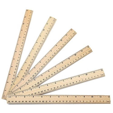 72 Pack Bulk Wood Rulers - 12 Inch Double Sided Measuring Rulers For Classroom & Office