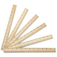 thumbnail image 1 of 10 Pack Wooden Ruler 12 Inch Rulers Bulk Wood Measuring Ruler Office Ruler 2 Scale, 1 of 8
