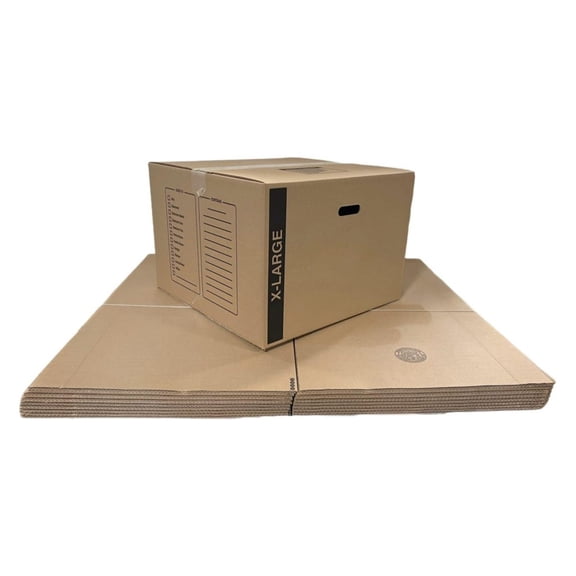 10 - Pack X-Large Cardboard Moving Boxes 23x23x16 32 ECT With Handles