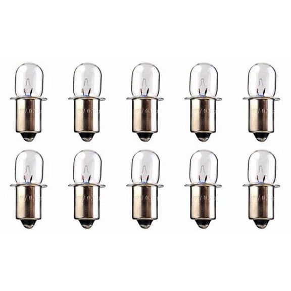 10 Pack XPR18 - Xenon Miniature Indicator Bulb - 18 Volt - 0.6 Amp - B3-1/2 Bulb - SC Mini Flange Base