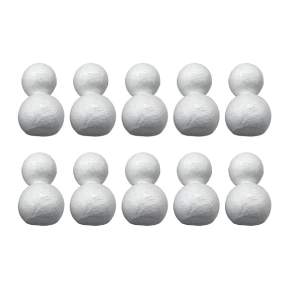 10 Pack Xmas Snowman Models Foam Balls Handcrafted Craft Material for Nursery Wedding Christmas Projects
