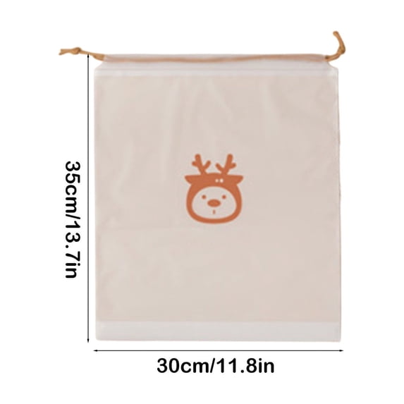 10-Pack Yellowing-Proof Storage Bags 11.81x1.18x1.18in, Translucent Frosted Drawstring Organizer for Suitcase Clothes Shoes Travel Packing