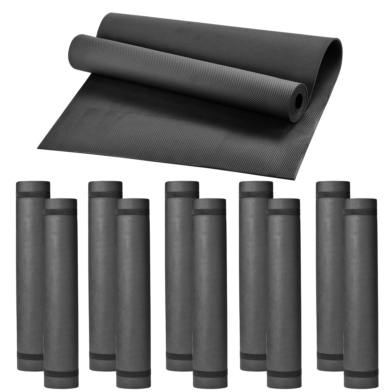 10 Pack Yoga Mats Bulk  68'' X 24'' 4mm Thick Black For And Adults Anti-slip Tear-resistant Exercise Mat Fitness Stretching Home Workout Gym Studio