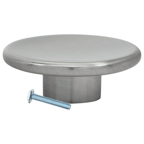 10 Pack Zen Flat Circle Brushed Nickel Cabinet Hardware Knob, 2-1/4 Inch Diameter