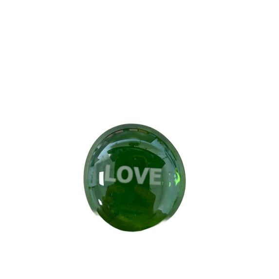 10 Pack Zen Glass Stone, Thoughtful Green Stone with word Love Gift, Inspiring Positivity with Hand Painted Words, Perfect for Encouragement, Mindfulness, Motivation, Beautiful Glass Keepsake, Bulk