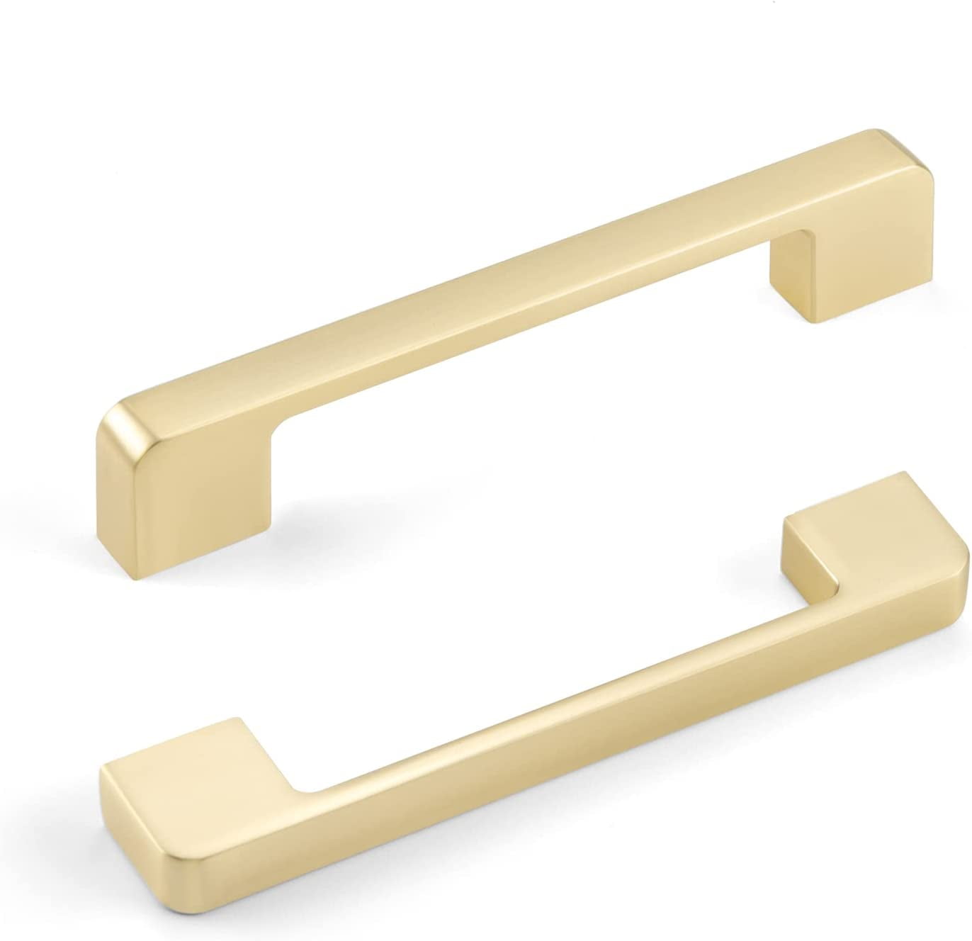 10 Pack Zoizocp/Brushed Gold Cabinet Pulls, Champagne Gold Cabinet Handles, 5 Inch Gold Dresser Pulls Drawer Pulls Cabinet Handle, Solid Zinc Alloy Kitchen Hardware