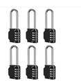 thumbnail image 1 of 10 Pack disecu 2.6 Inch Long Shackle Combination Lock, 4 Digit Outdoor Waterproof Padlock for School Locker, Gym Locker, Storage Unit, Gate, Fence, Toolbox, Cabinet, 1 of 4