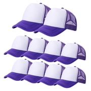 10 Pack of Blank Trucker Hat Bulk Mesh Cap Men and Women Baseball Cap DIY Graffiti Hot Stamping Duck Tongue Cap