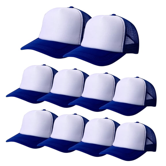 10 Pack of Blank Trucker Hat Bulk Mesh Cap Men and Women Baseball Cap DIY Graffiti Hot Stamping Duck Tongue Cap