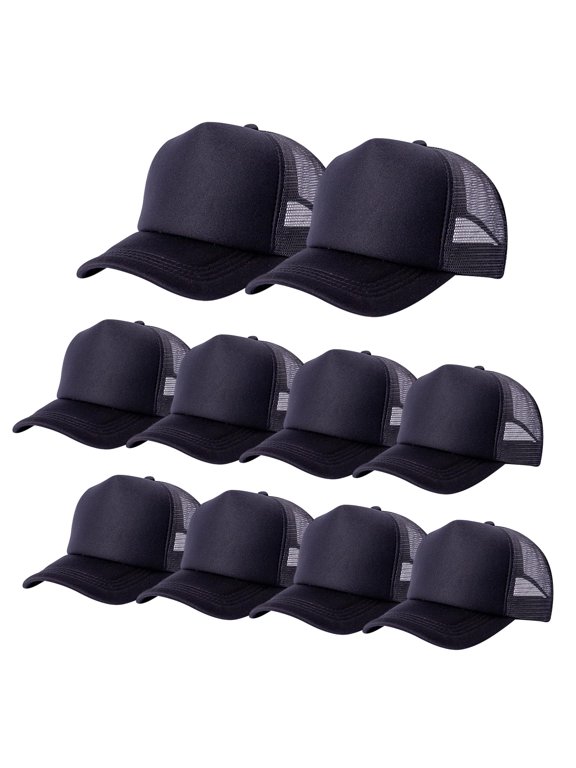 10 Pack of Blank Trucker Hat Bulk Mesh Cap Men and Women Baseball Cap DIY Graffiti Hot Stamping Duck Tongue Cap