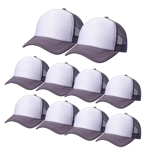 10 Pack of Blank Trucker Hat Bulk Mesh Cap Men and Women Baseball Cap DIY Graffiti Hot Stamping Duck Tongue Cap
