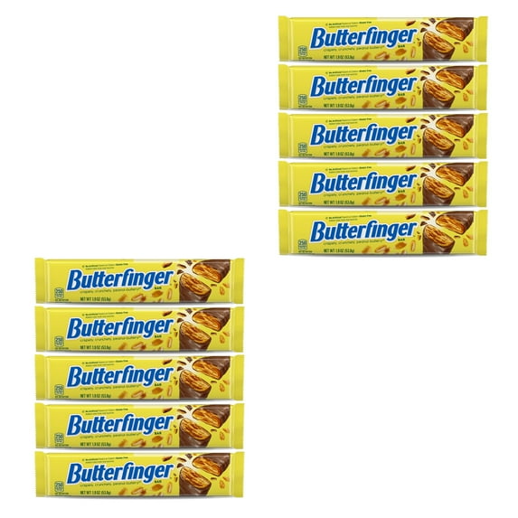 RADYAN Candy Bars, 10 Pack, Full-Size, Peanut-Buttery and Chocolaty