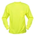 thumbnail image 1 of 10-Pack of Cordova V1415XL Cor-Brite Type O, Non-Rated, Lime Birdseye Mesh T-Shirt, Long Sleeves, Chest Pocket, 5X-Large, 1 of 3