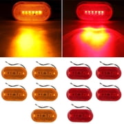 10 Pack of LED Amber and Red Clearance Lights