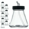 thumbnail image 1 of Master Airbrush (Pack of 10) TB-010 Empty 2.7oz (80cc) Glass Jar Bottles with 30° Down Angle Adaptor Lid Assembly - Fits Dual-Action Siphon Feed Airbrushes, Use with Master, Badger, Paasche, Iwata, 1 of 6