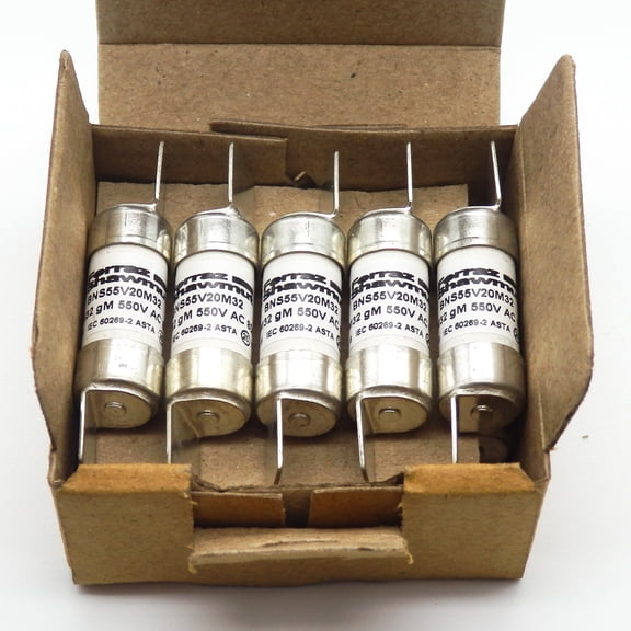 10 Pack of Mersen BNS55V20M32 X1019219 250VDC 550VAC 20A Offset Tag Fuses