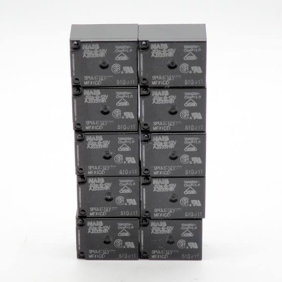 10 Pack of Panasonic NAIS JS1A-B-12V AJS331181 10A 12VDC Sealed PCB Power Relays