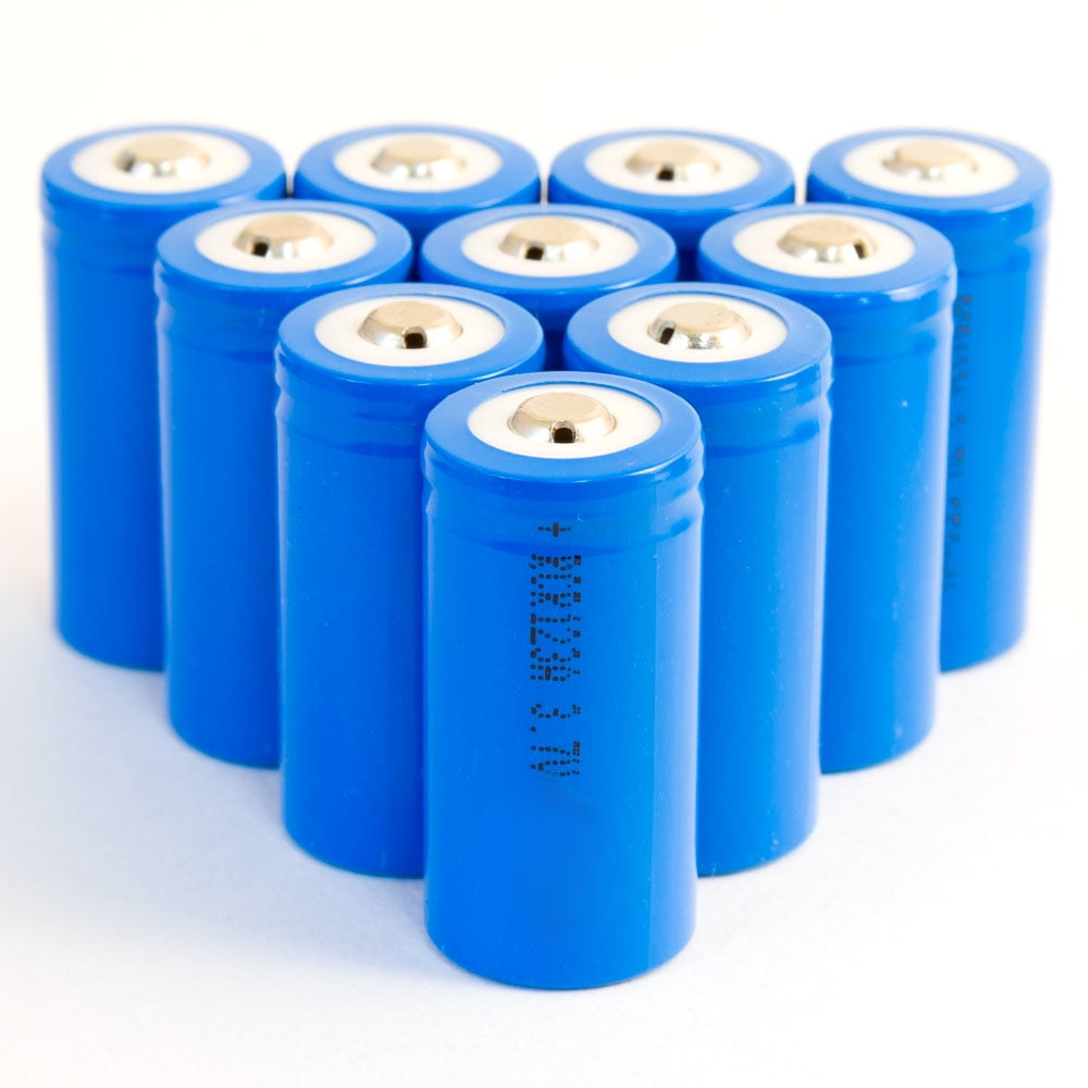 Lithium Battery R3 10 Pack of RCR123a 3.7V Rechargeable Li-Ion Battery 16340 Works with ...