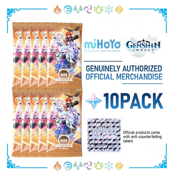 10 Pack of Shiningsoul Genshin Impact Card Blind Box - Brand New Anime Game Cards