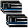 thumbnail image 1 of 10 Pack of Thin Blue Line Police Officer BLM American Flag Vinyl Decal Sticker Car Truck 3" x 5.5" …, 1 of 7