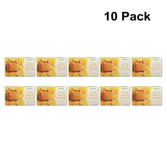 10 Pack of Trader Joes Belgian Butter Waffle Cookies | 8.8 Ounce a Pack