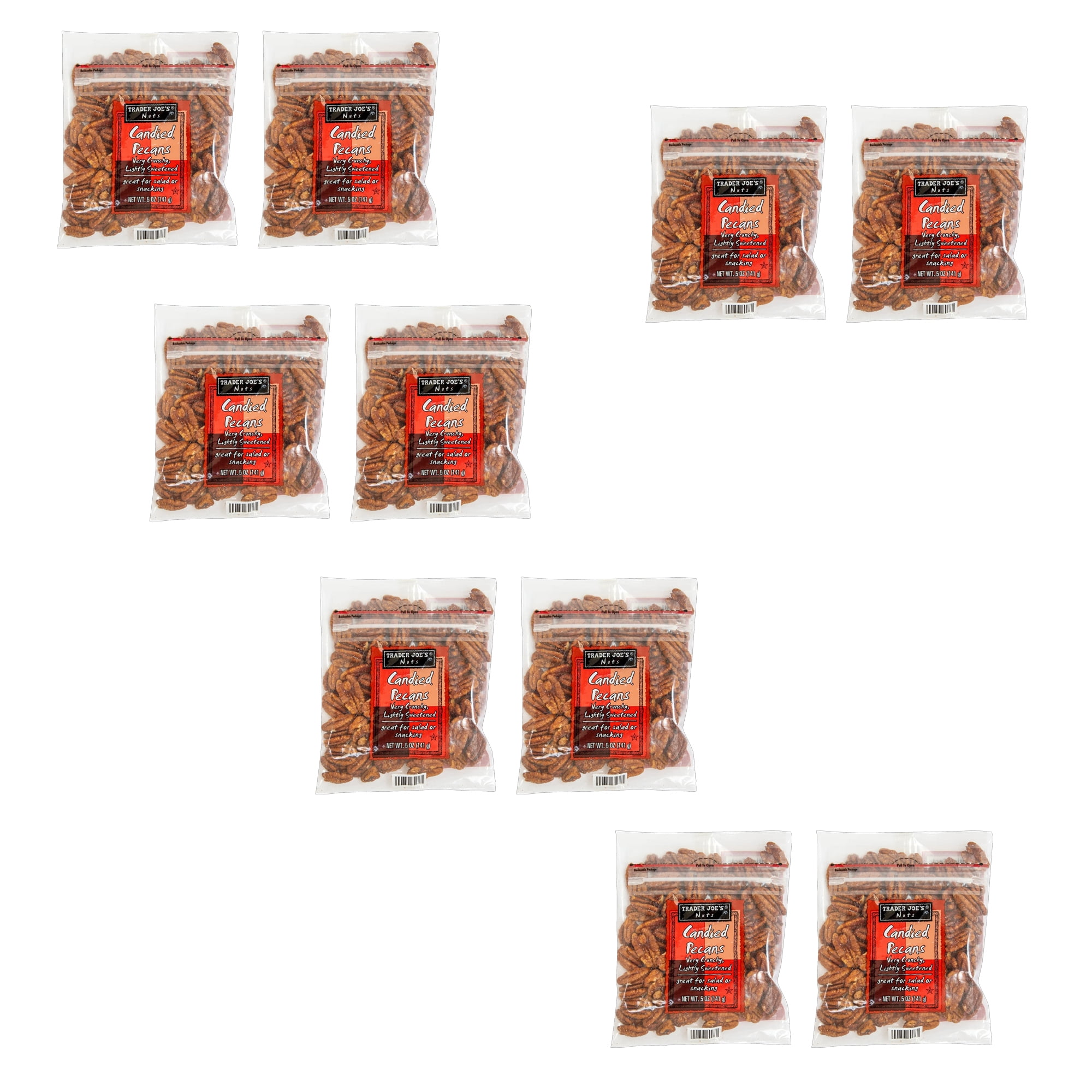 10 Pack of Trader Joe’s Candied Pecans perfect for sharing (5 Ounce